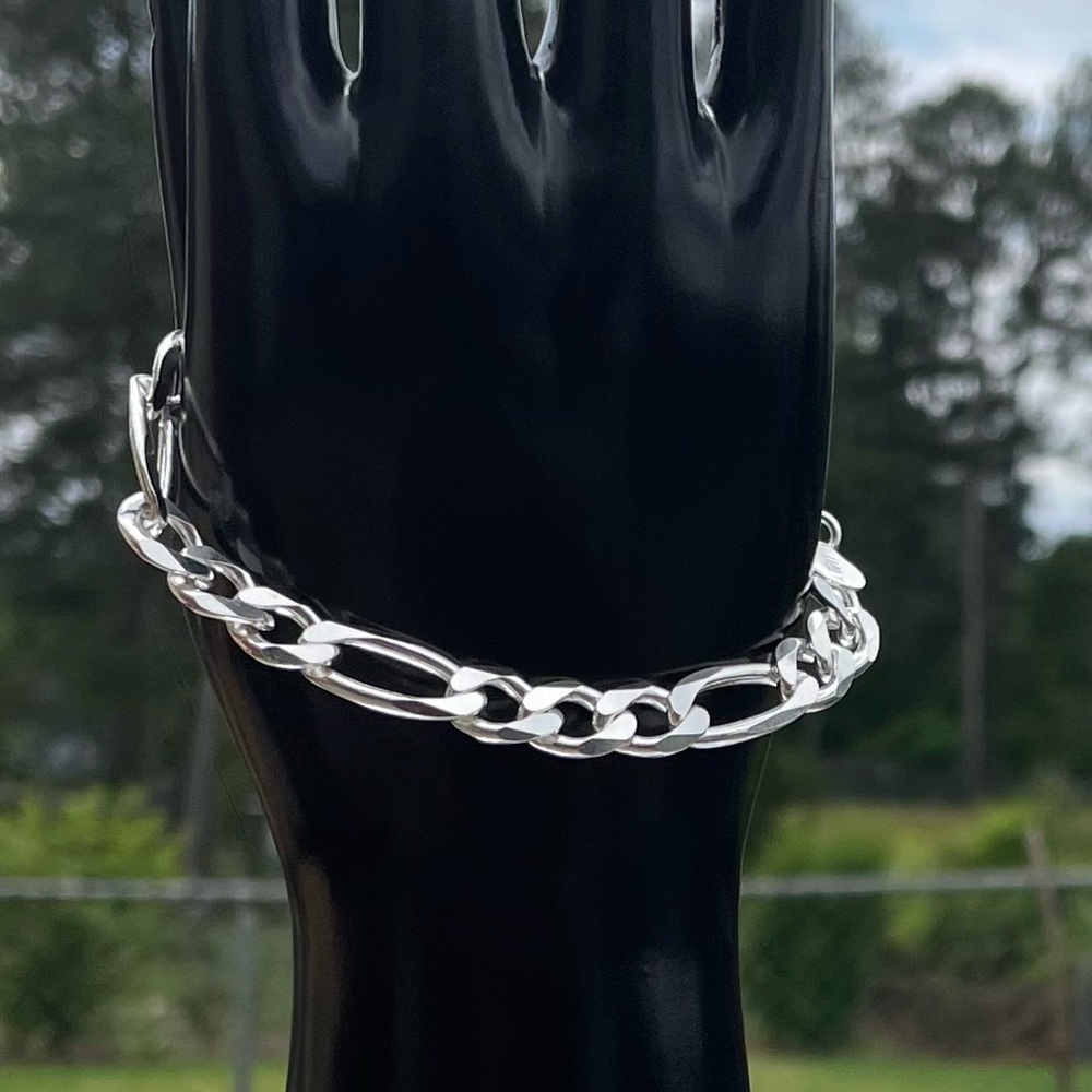 SS 9mm Figaro Chain Bracelet